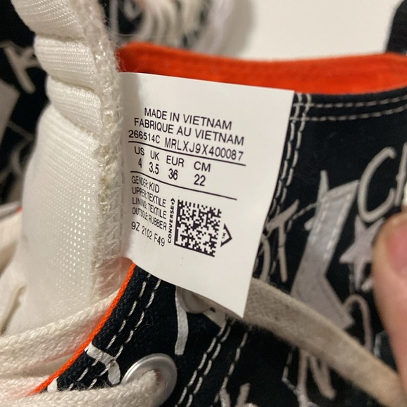 Converse All-Stars UNT1TL3D High Not A Chuck - White/Black/Orange - Picture 7 of 8